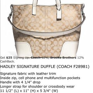 Hadley Signature Duffle F28981